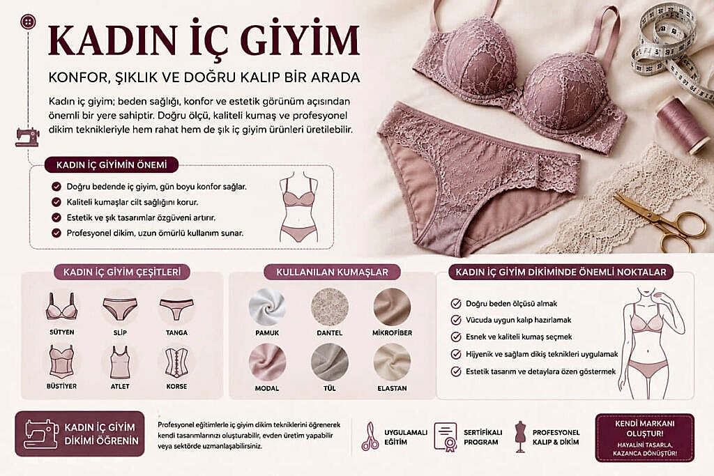 Kadın İç Giyim Nedir? Çeşitleri ve Kullanılan Kumaşlar